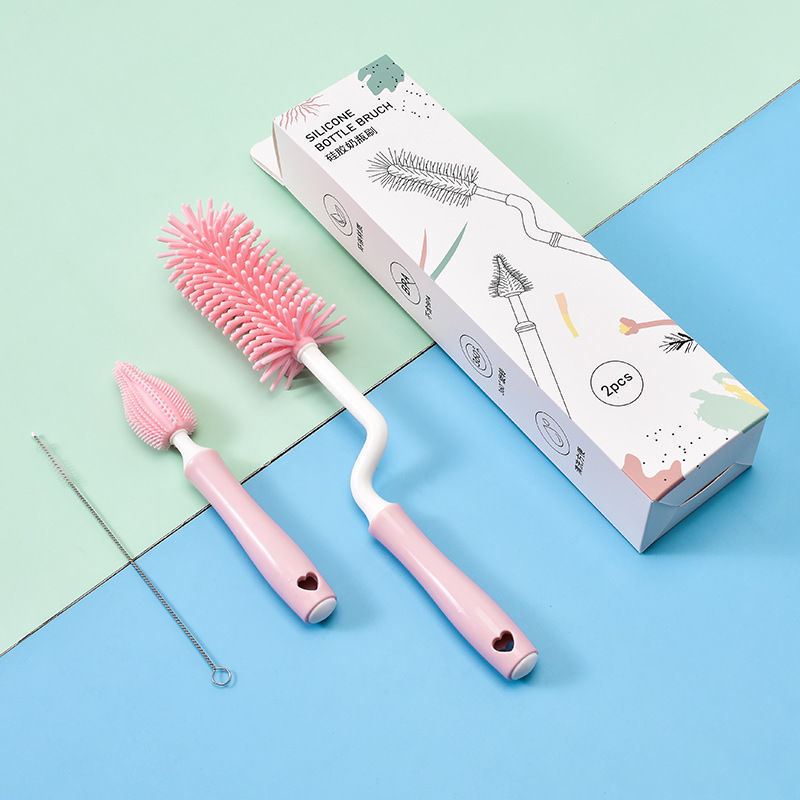 Straw Silicone Scrubbing Brush For Baby Bottle
