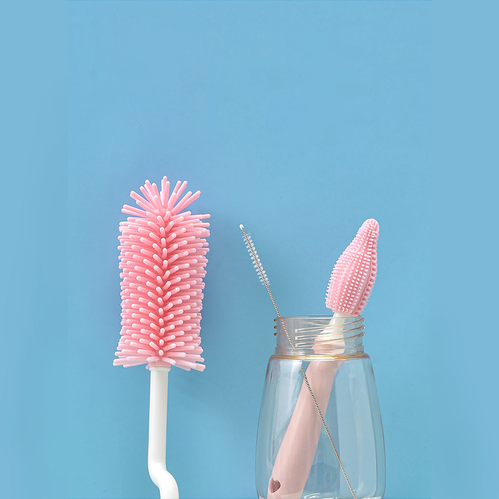 Straw Silicone Scrubbing Brush For Baby Bottle