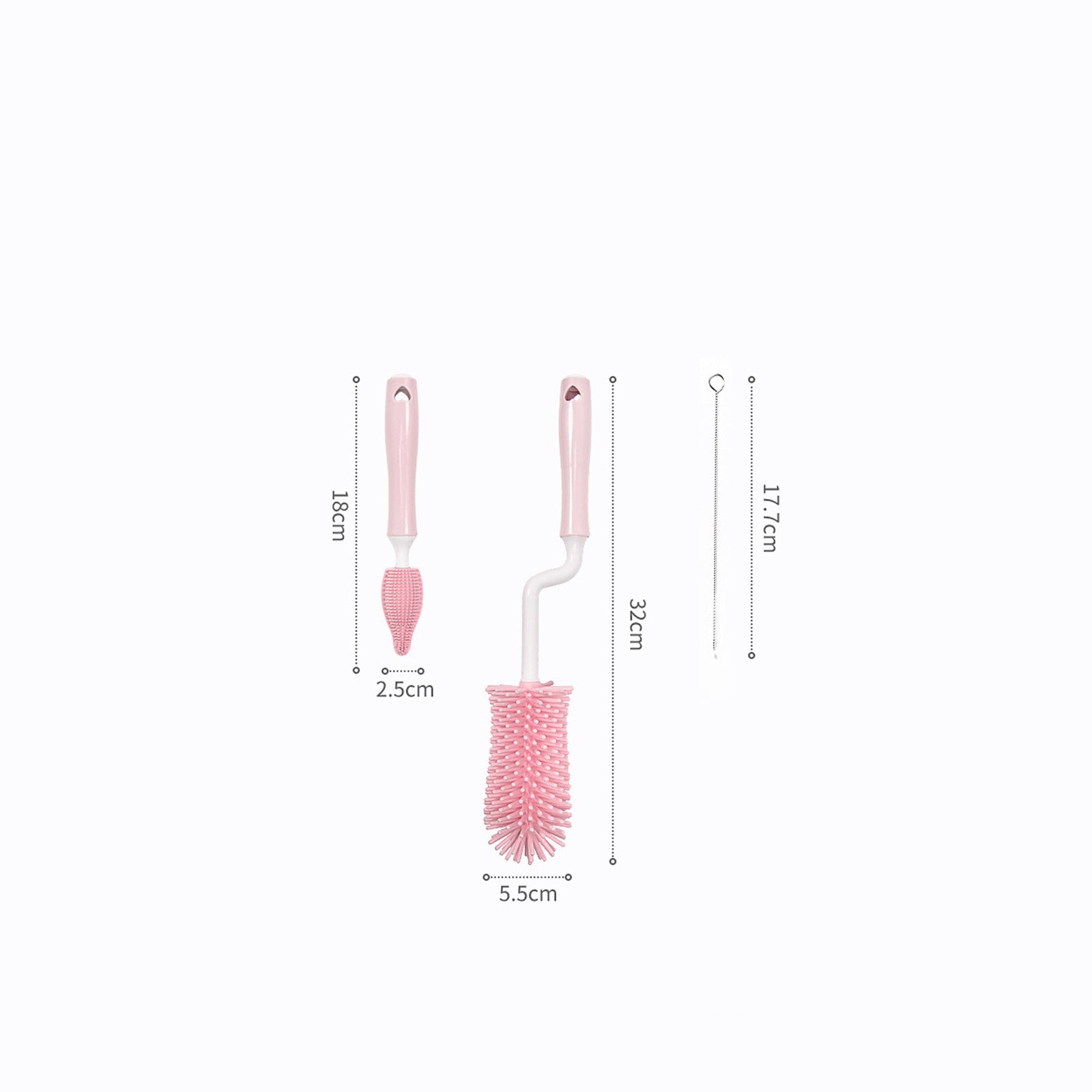 Straw Silicone Scrubbing Brush For Baby Bottle
