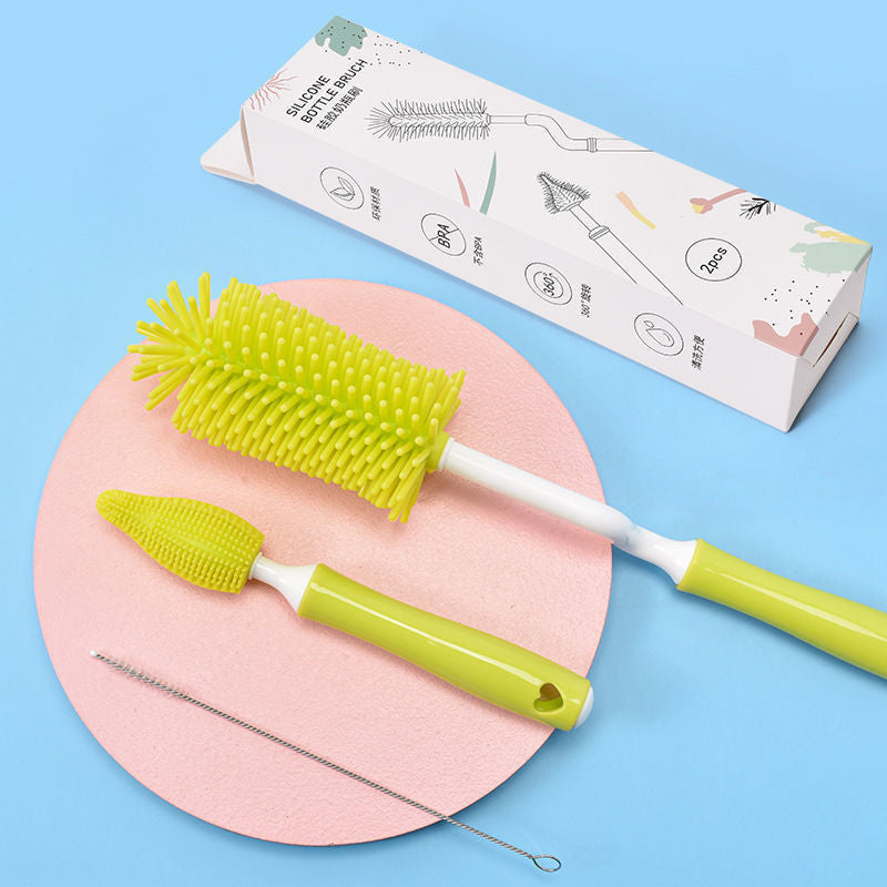 Straw Silicone Scrubbing Brush For Baby Bottle
