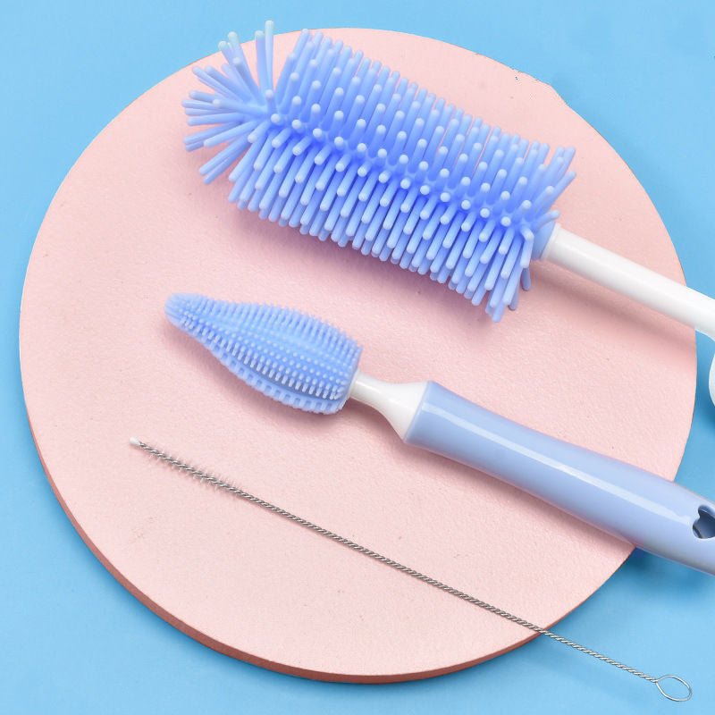 Straw Silicone Scrubbing Brush For Baby Bottle