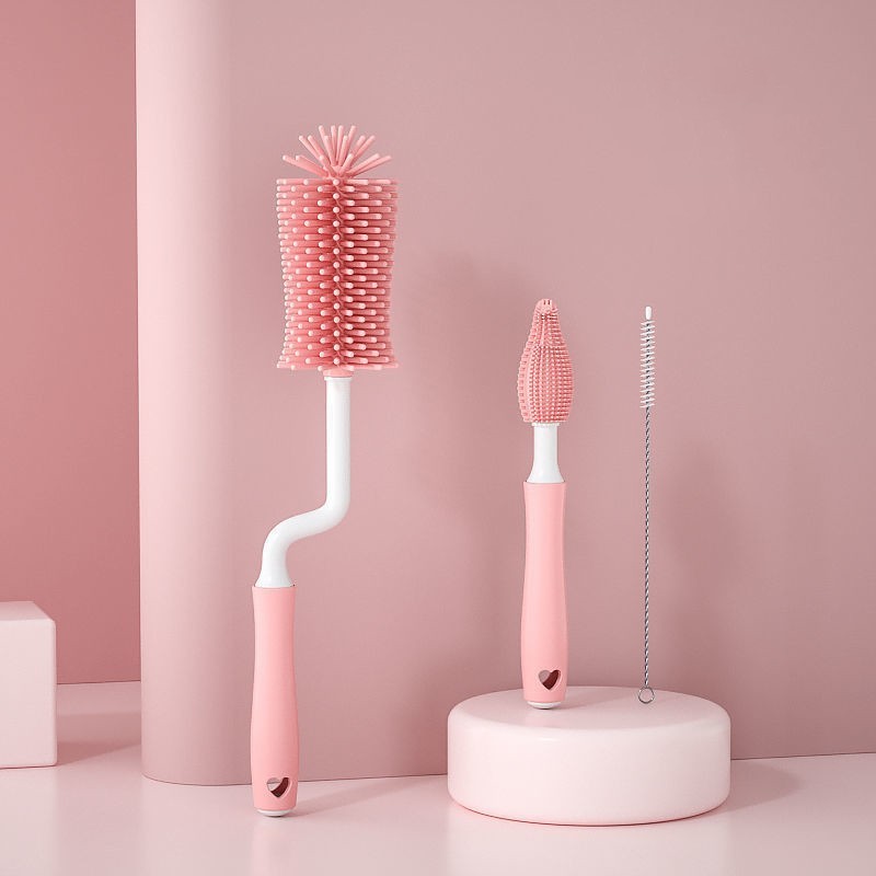 Straw Silicone Scrubbing Brush For Baby Bottle